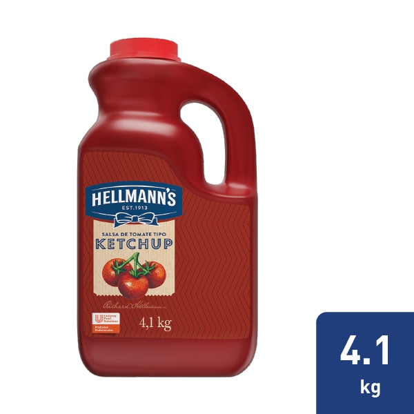 Hellmann´s® Salsa de Tomate tipo Ketchup - Con Hellmann's ketchup galón yo no tendrás de que preocuparte, sabías que un galón contiene 100 tomates.