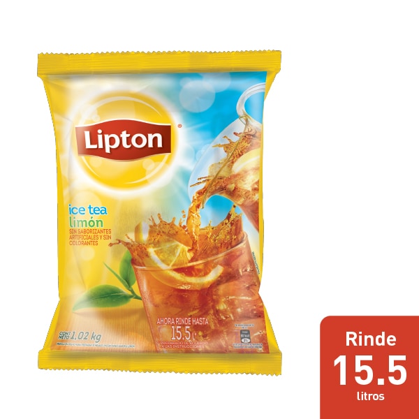 Lipton® Ice Tea Sabor Limon - Ofrece frescura a tus comensales con Lipton® Ice Tea Sabor Limón. Cada sobre rinde hasta 15.5 litros y solo necesita agua para prepararse.