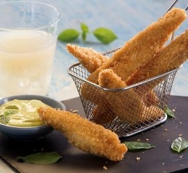 Dedos de Pollo con Aderezo de Albahaca Dedos de Pollo con Aderezo de Albahaca