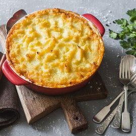 PASTEL DE CARNE VEGANO Y QUESO CHEDDAR