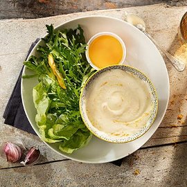 VINAGRETA CREMOSA AJO TOSTADO, NARANJA Y JEREZ VINAGRETA CREMOSA AJO TOSTADO, NARANJA Y JEREZ