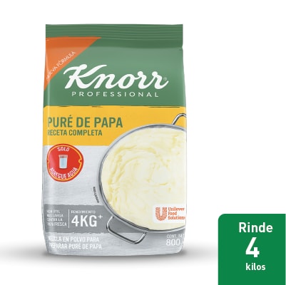Knorr® Puré de Papa - Con Puré de Papa Knorr ®sólo agrega agua y estará listo en un minuto. 