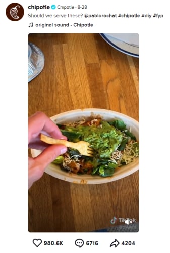 TikTok Chipotle
